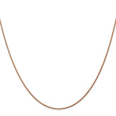 14K Rose Gold 24 inch 1.05mm Diamond-cut Spiga with Lobster Clasp Chain